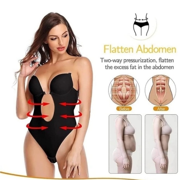 The Women's Backless Body Shaper Bra With Deep V-Neck soze 38 new large NWOT - Picture 3 of 5